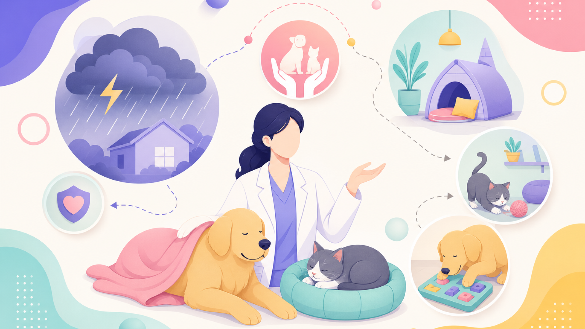 獸醫專家分享梅雨季照護指南：可能改善貓狗雷雨焦慮與室內活動建議